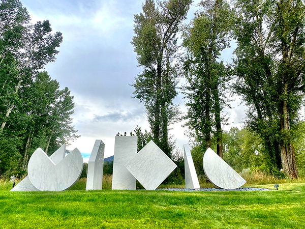 Photo of the West End Of Aspen sculpture in the Aspen Institute from our Aspen Neighborhood Guide